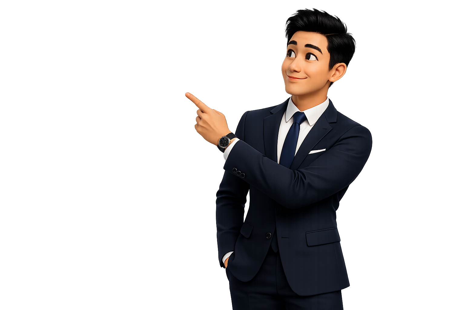Sales professional pointing to the Numoloo Action Center